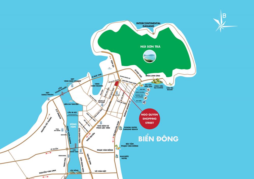 Bán nhà mặt tiền Ngô Quyền, 3 mê, 100m2, hướng Đông Nam, cách biển 5 phút - Sơn Trà - Đà Nẵng
