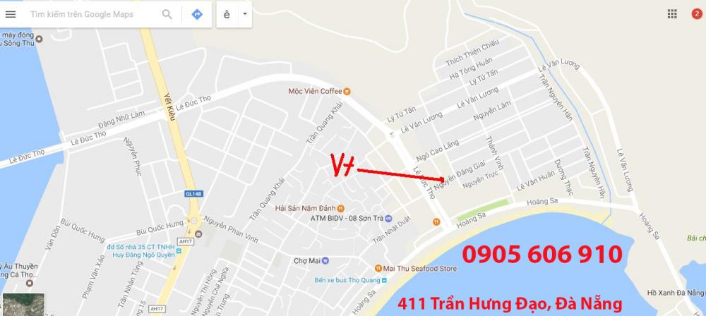 Bán đất 2 MT đường Nguyễn Đăng Giai,đầu tuyến Sơn Trà,Đà Nẵng 530m2 cách Lê Đức Thọ 40m