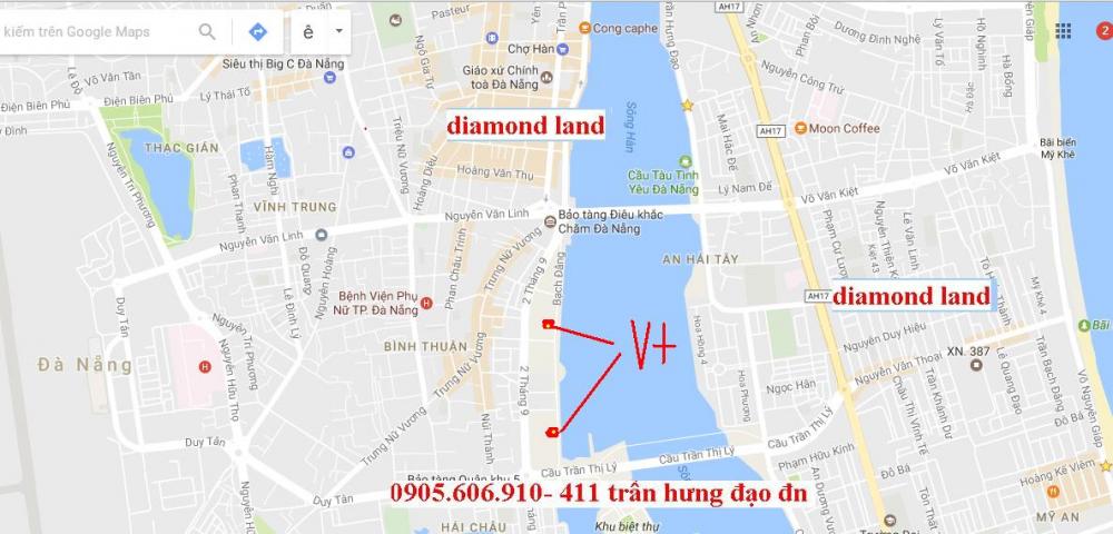 Bán đất MT sông Hàn đường Bạch Đằng nối dài Đà Nẵng dự án 319 Bộ Quốc Phòng ,Hoàng Anh Gia Lai 