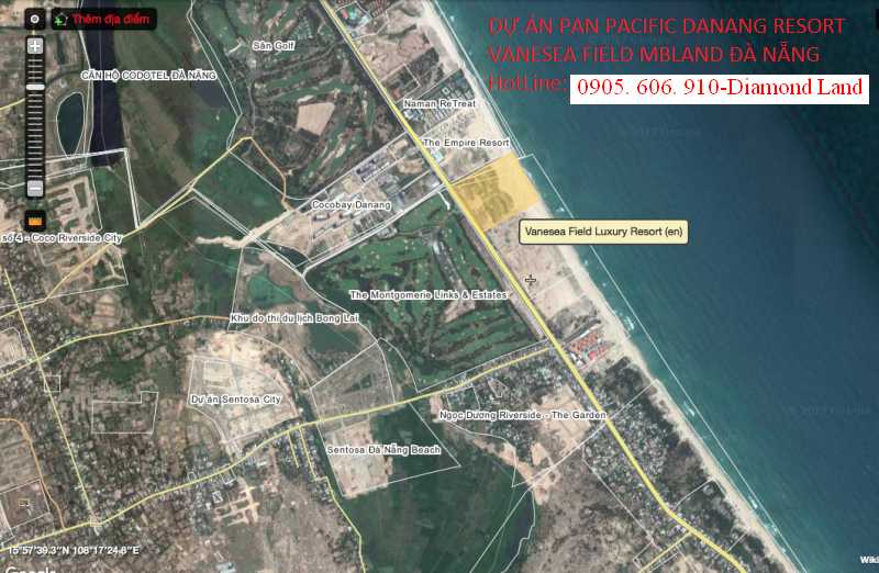 Bán biệt thự biển MBland, Pan Pacific Danang Resort đối diện Cocobay, sân golf, tư vấn chọn căn đẹp