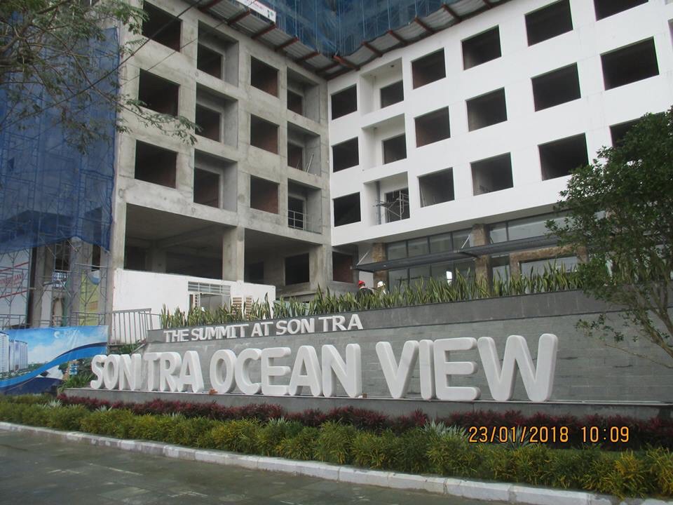tầm nhìn trên cao và tiến độ thi công của dự án hot ven biển Sơn Trà Đà Nẵng .