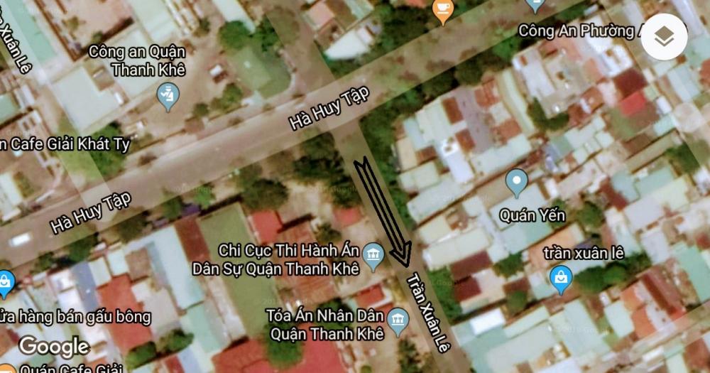 Nhà 2MT đường Trần Xuân Lê, vị trí nằm đối diện CA quận Thanh Khê – Đà Nẵng. LH 01234884999