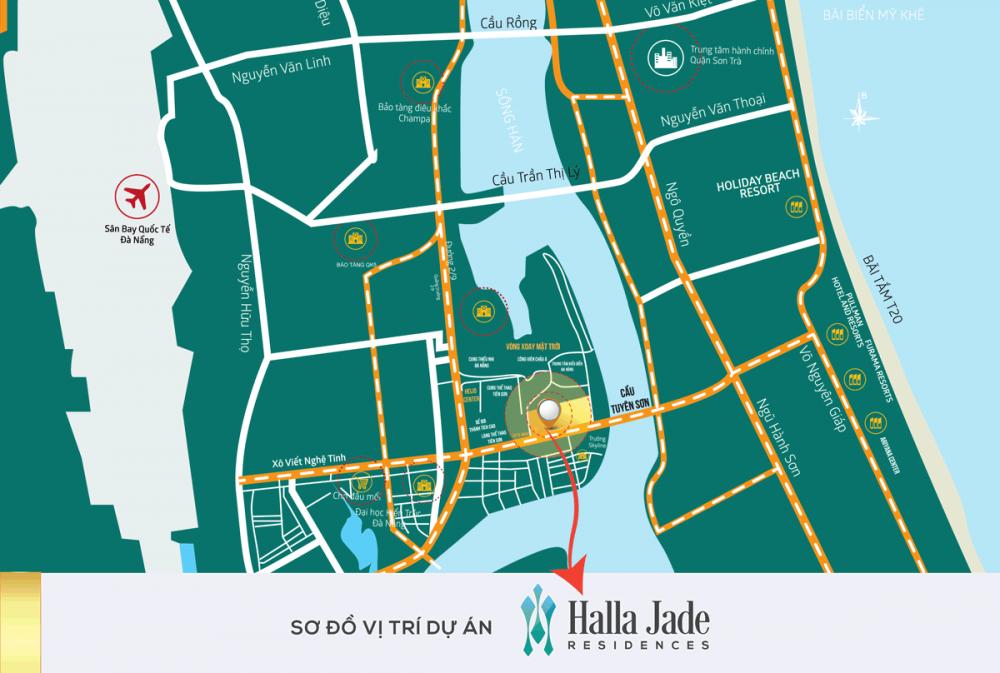 Nhà Halla jade Residences tại trung tâm Hải Châu, bên sông Hàn & siêu thị Lotte Mart