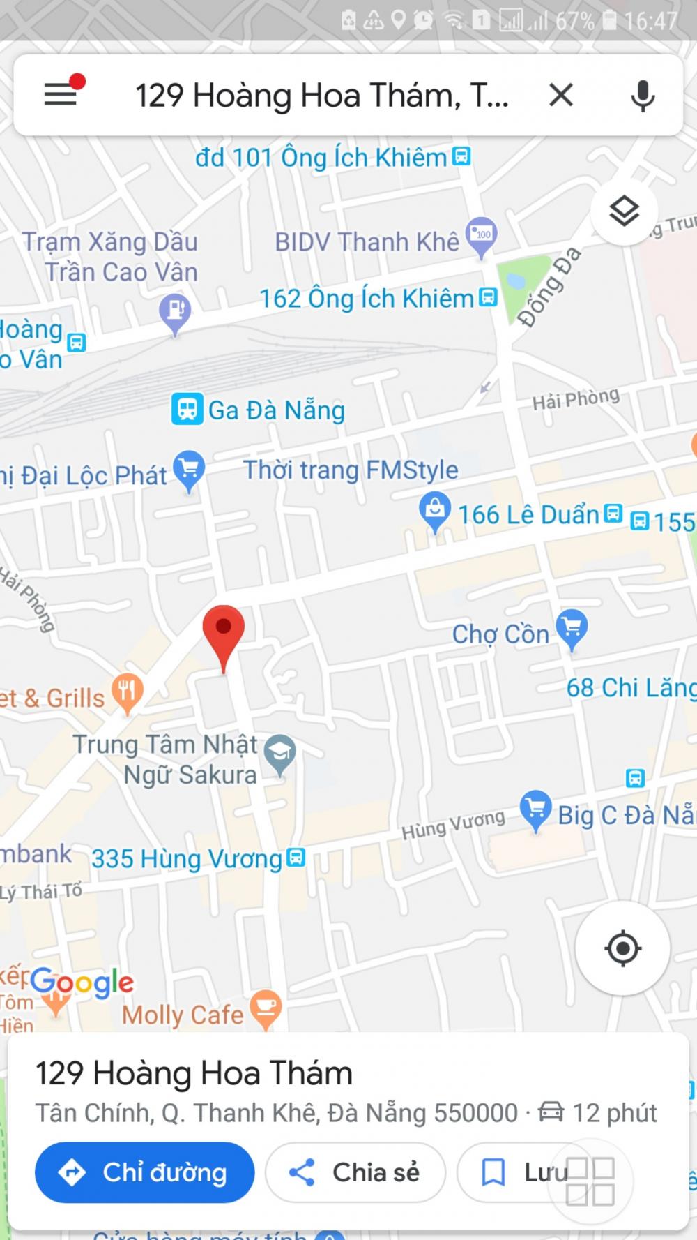 Bán nhà mặt tiền phố Hoàng Hoa Thám, Đà Nẵng, diện tích 54.5m2, giá 9,3 tỷ. Liên hệ: 0905.932.500