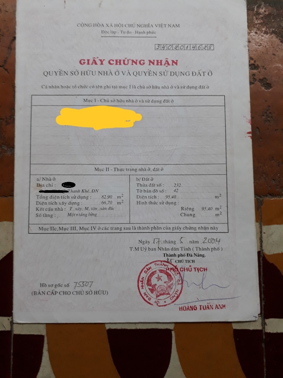 Bán nhà kiệt ô tô 4m Nguyễn Phước Nguyên