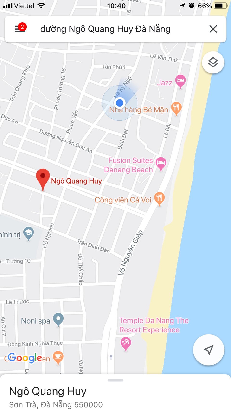 Bán đất ven biển Đà Nẵng đẹp, 2 MT đường Hồ Nghinh và Ngô Quang Huy,141 m2.LH:0905.606.910