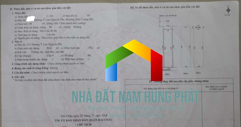Bán nhà riêng tại Đường Hải Hồ, Phường Thanh Bình, Hải Châu, Đà Nẵng diện tích 75m2 giá 8.7 Tỷ