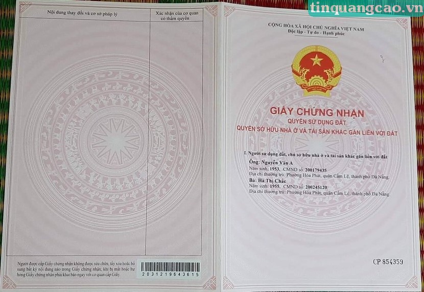 Cần bán mặt tiền đường Nguyễn Xuân Hữu, phường Hòa Thọ Đông, quận Cẩm Lệ