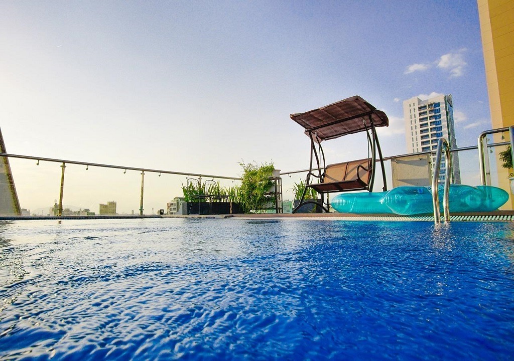 Cho thuê căn hộ 2Pn full nội thất có hồ bơi free trung tâm quận Hải Châu
