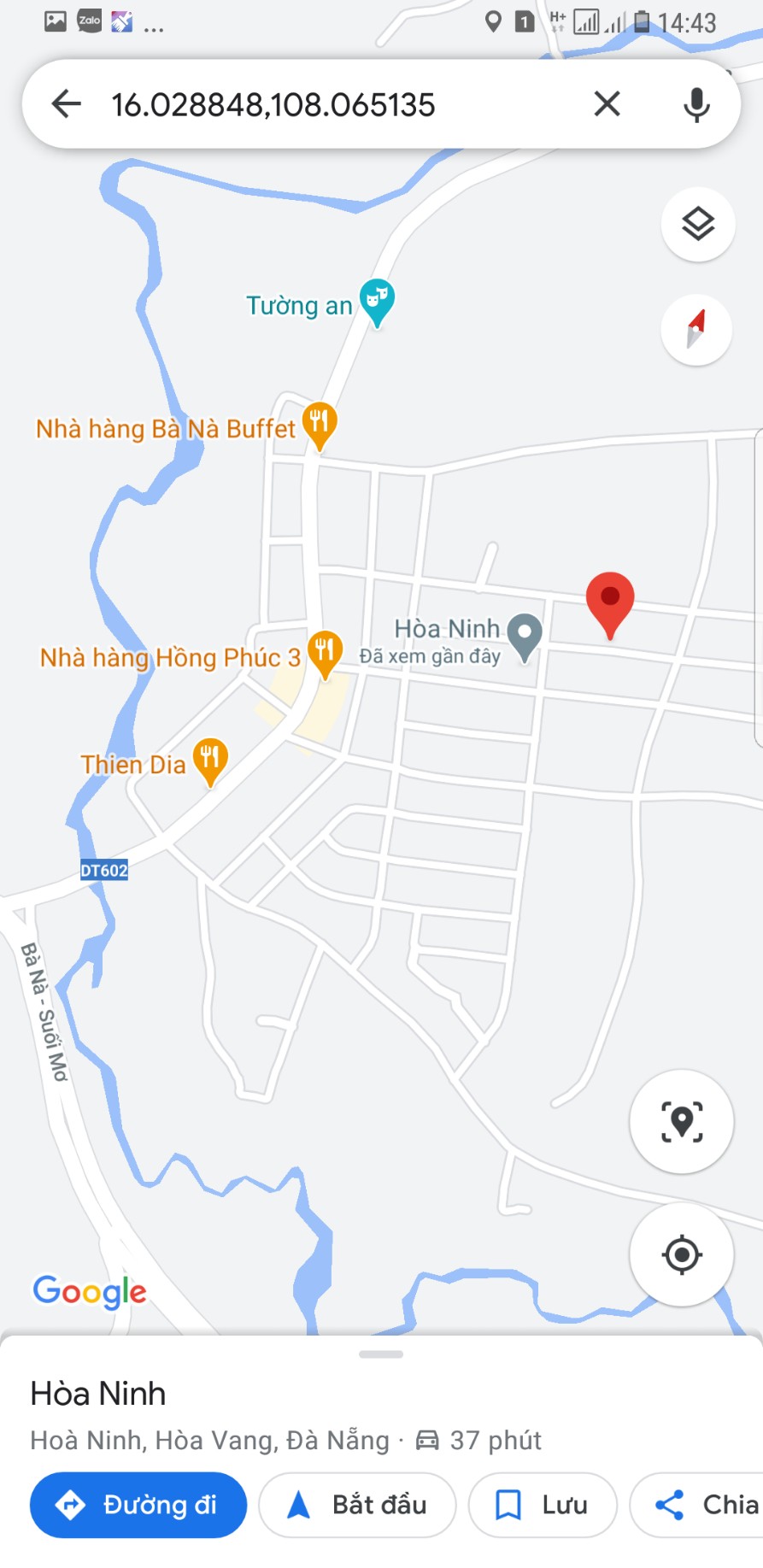 Chính chủ cần bán lô đất nhà vườn tại Hòa Ninh, H. Hòa Vang, Đà Nẵng.