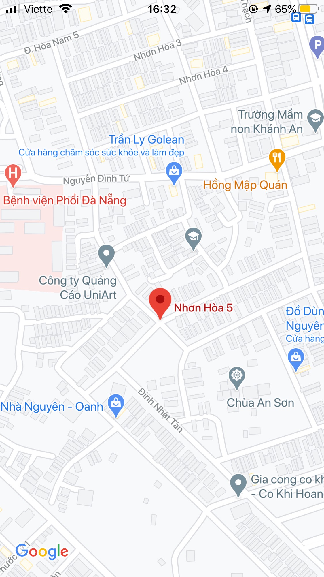 Bán nhà cấp 4 mặt tiền đường Nhơn Hòa 5, Cẩm Lệ. DT: 100m2. Giá 3,2 tỷ