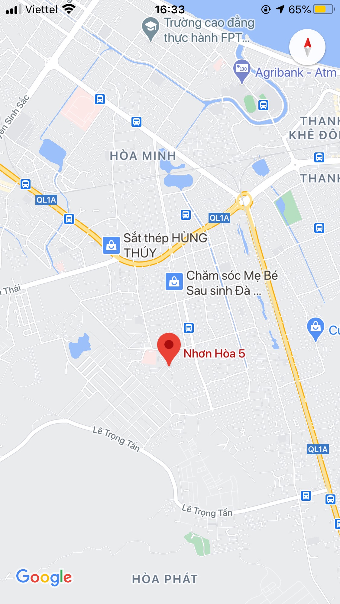 Bán nhà cấp 4 mặt tiền đường Nhơn Hòa 5, Cẩm Lệ. DT: 100m2. Giá 3,2 tỷ