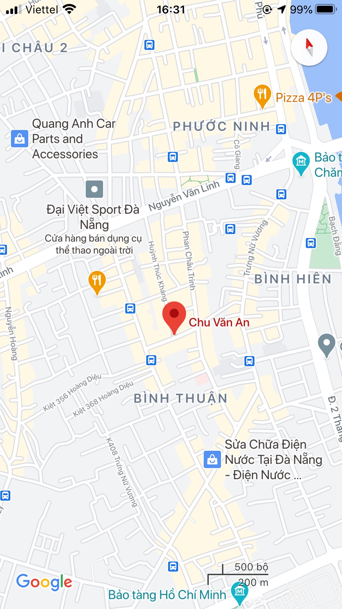 Bán nhà mặt phố đường Chu Văn An, Phường Bình Hiên, Quận Hải Châu. DT: 125m2; Giá: 20 tỷ