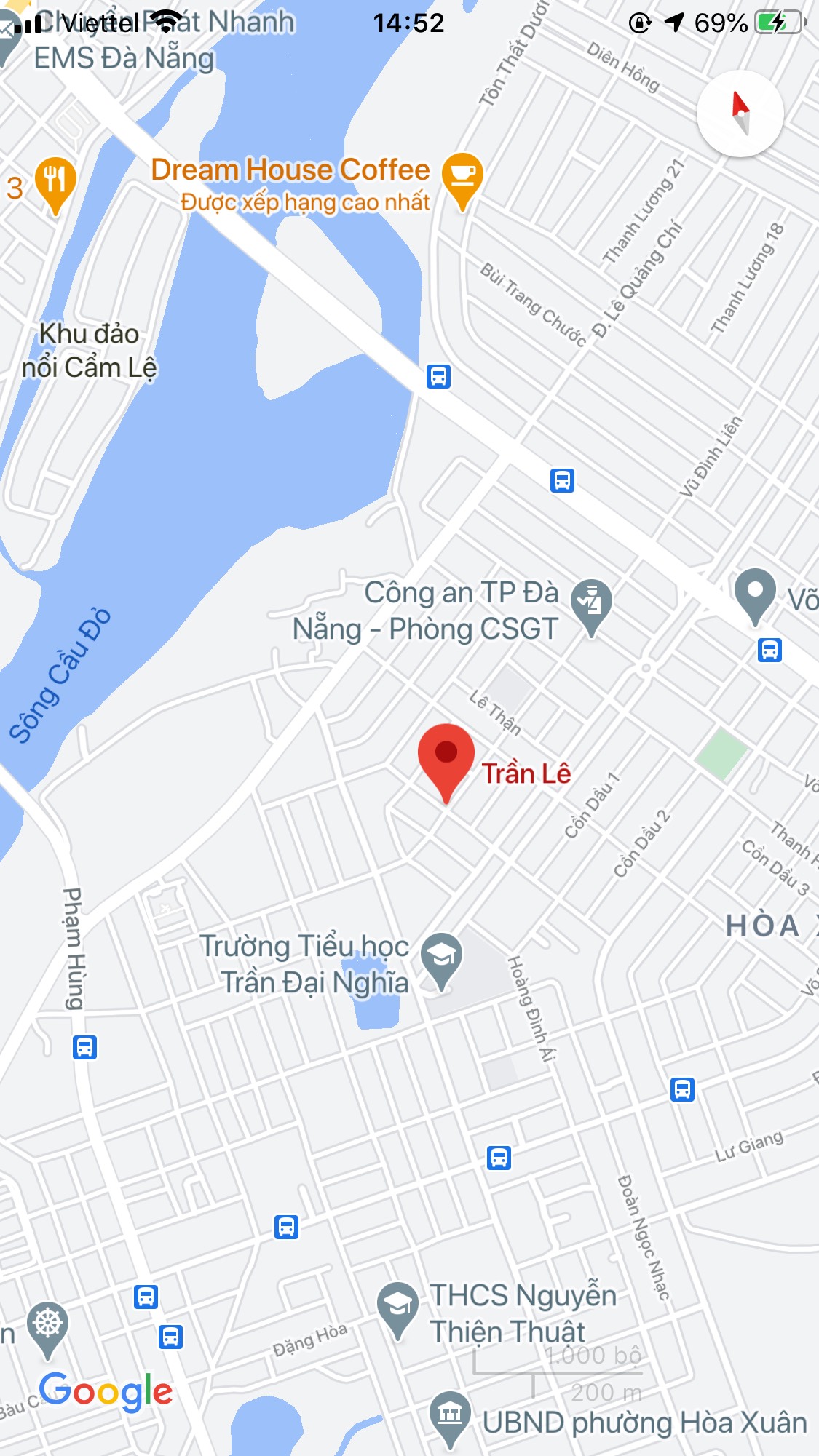 Bán đất đường Trần Lê, Phường Hòa Xuân, Quận Cẩm Lệ. DT: 117.5 m2. Giá: 4.5 tỷ