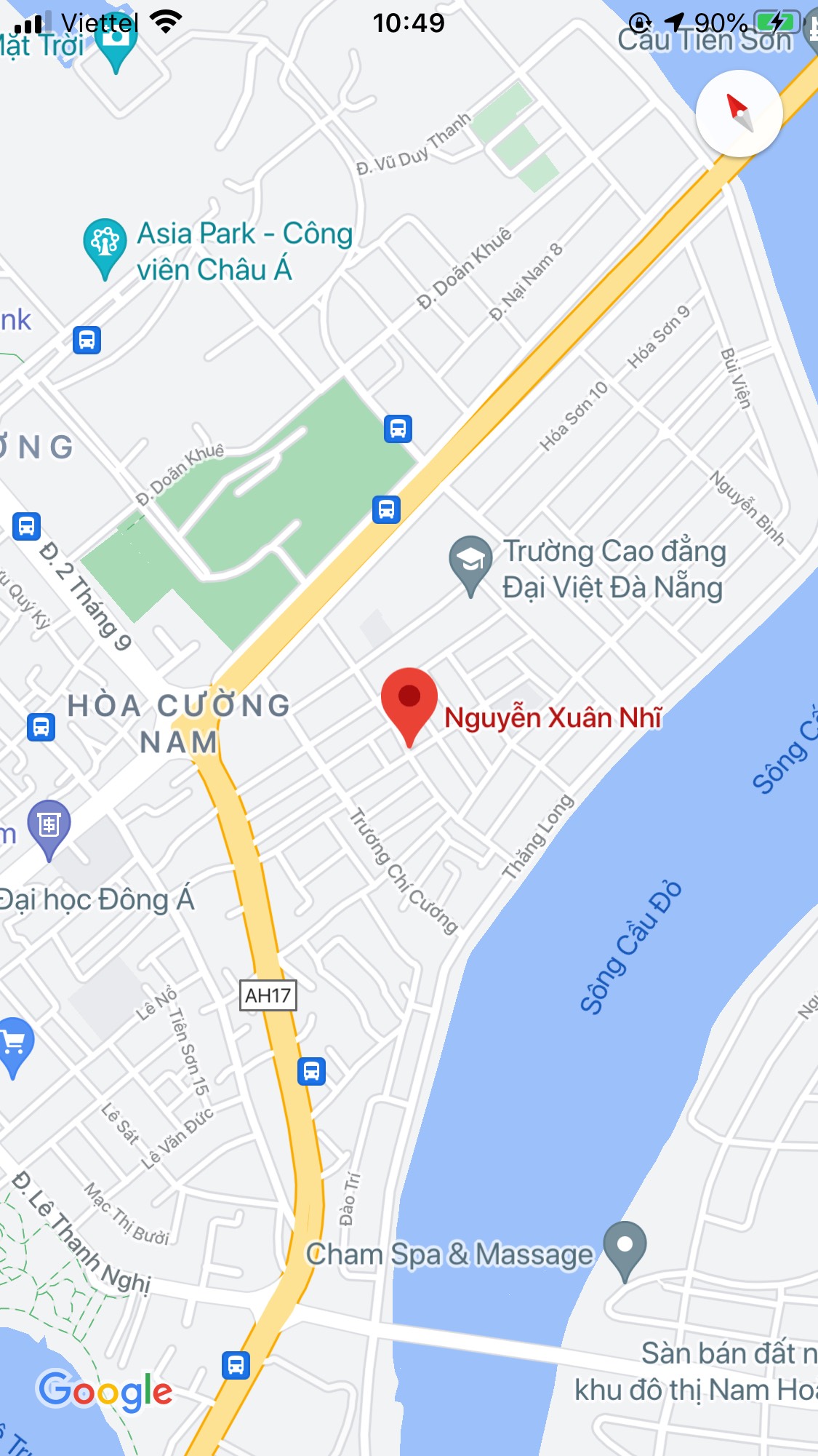 Bán nhà mặt phố đường Nguyễn Xuân Nhĩ, Phường Hòa Cường Nam, Quận Hải Châu. DT: 100 m2. Giá: 7 tỷ