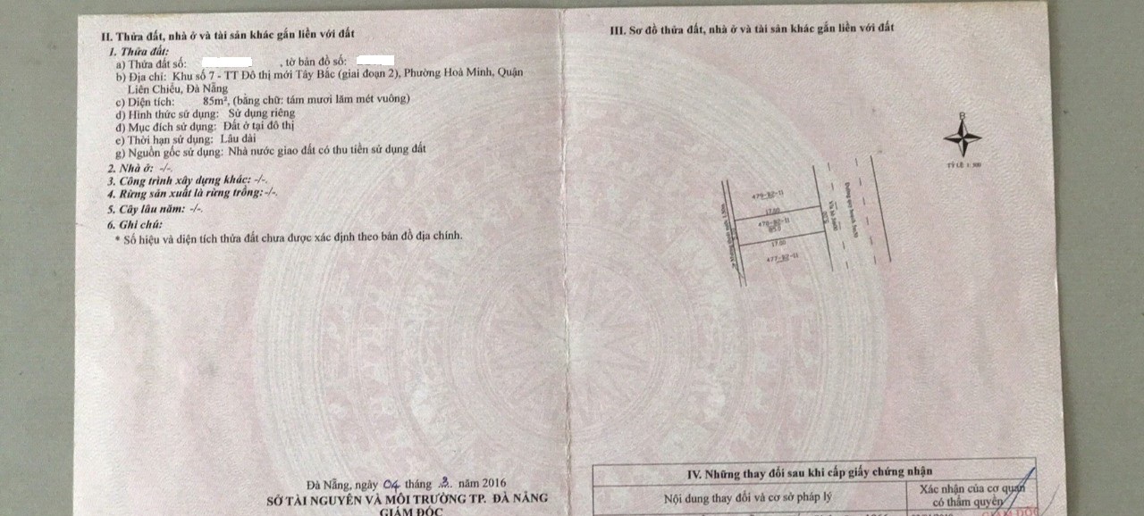 Bán đất Gò Nảy 9. Hòa Minh, Liên Chiểu, Đà Nẵng