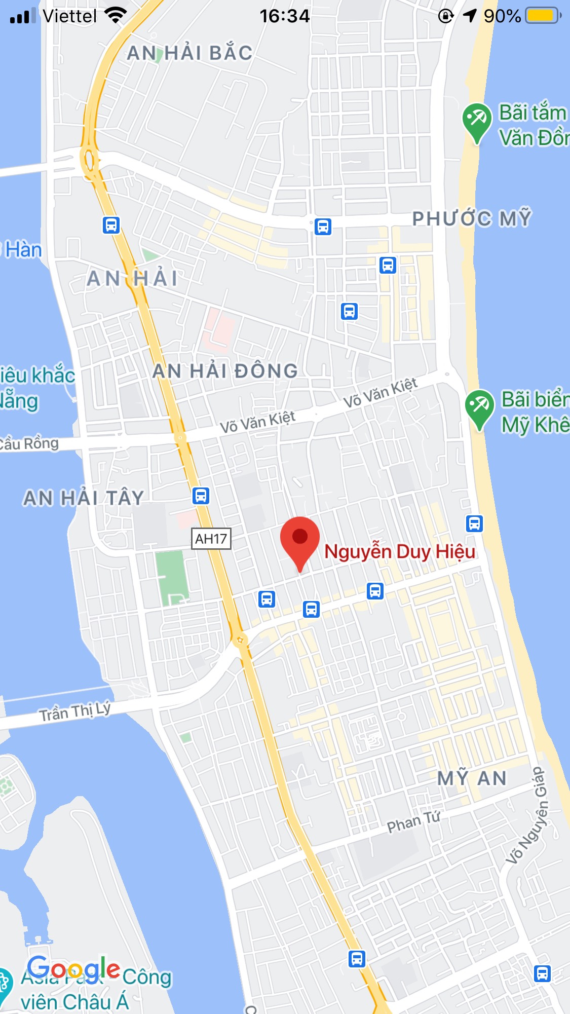 Bán nhà mặt tiền đường Nguyễn Duy Hiệu, gần chợ An Hải Đông. DT: 142m2. Giá: 11,36 tỷ