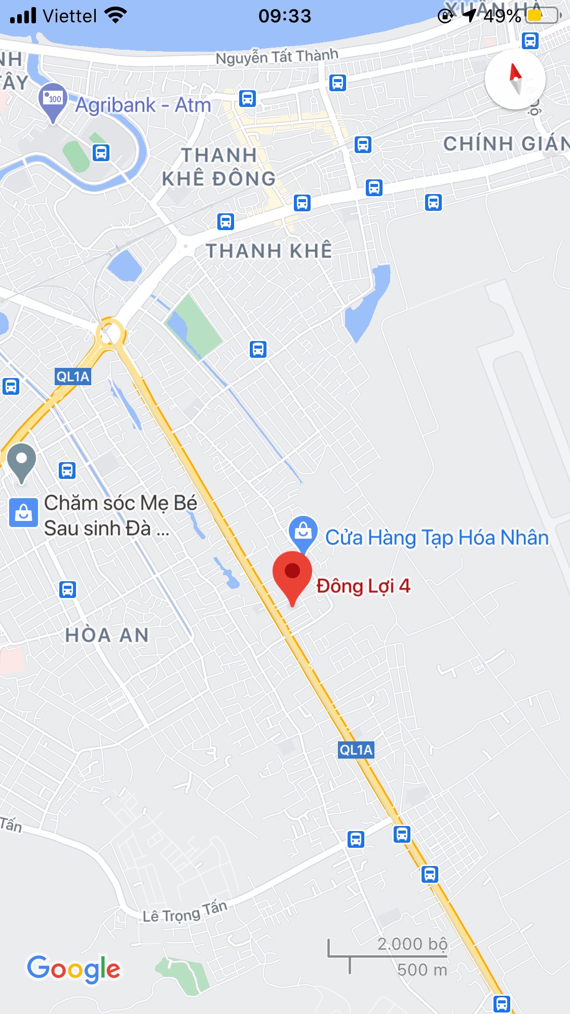Bán nhà mặt phố đường Đông Lợi 4, Phường An Khê, Quận Thanh Khê. DT: 76.7 m2. Giá: 4.7 tỷ