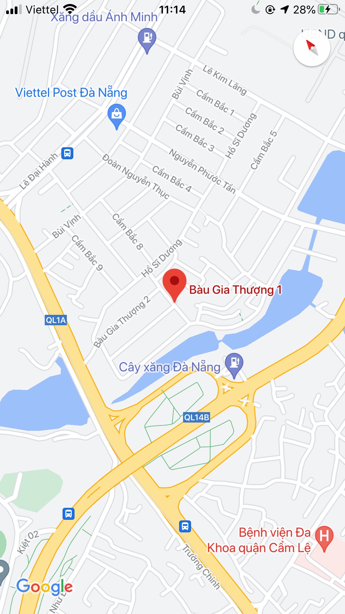 Bán nhà mặt phố đường Bàu Gia Thượng 1, Phường Hòa Thọ Đông, Quận Cẩm Lệ. DT: 100m2, giá: 3.7 tỷ