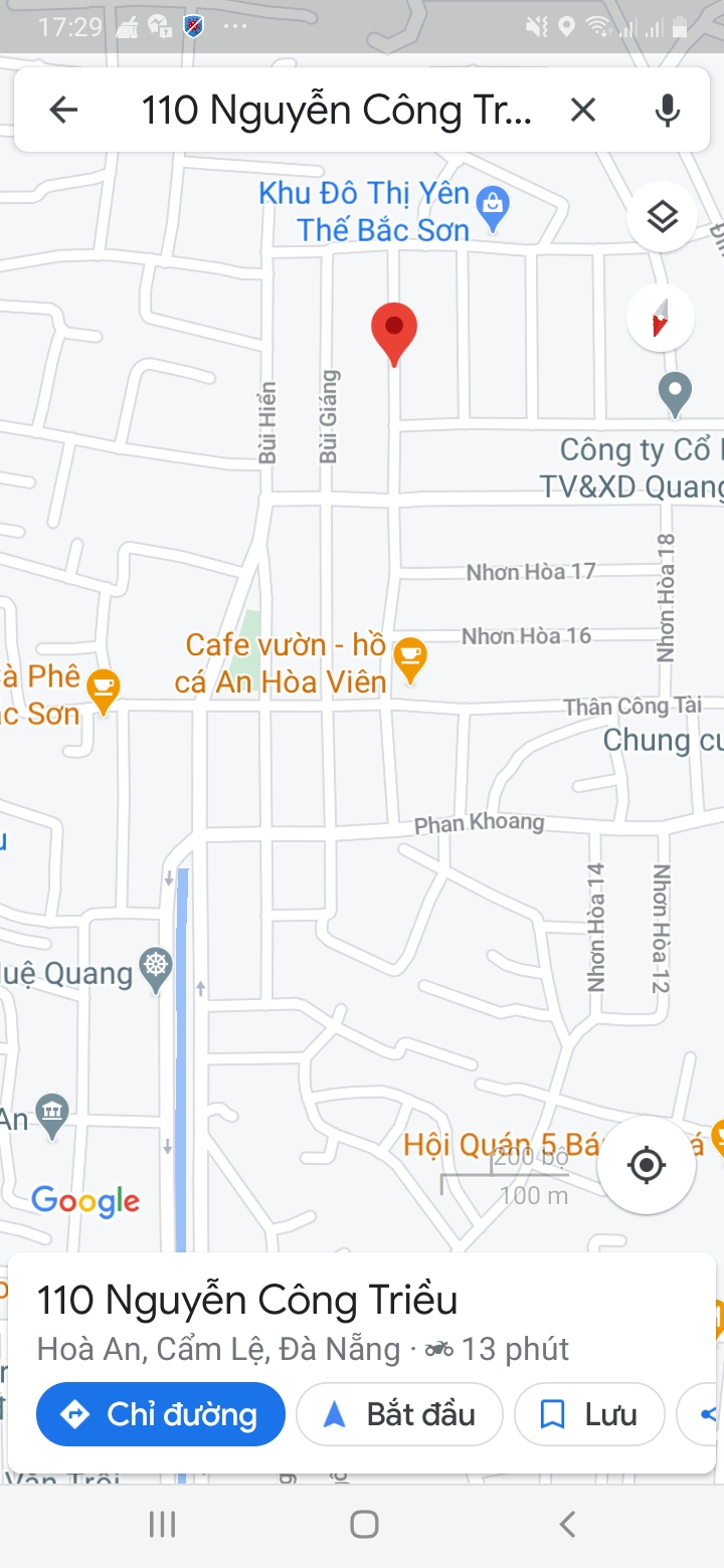 Bán đất MT Nguyễn Công Triều - Hòa An - Cẩm Lệ - ĐN