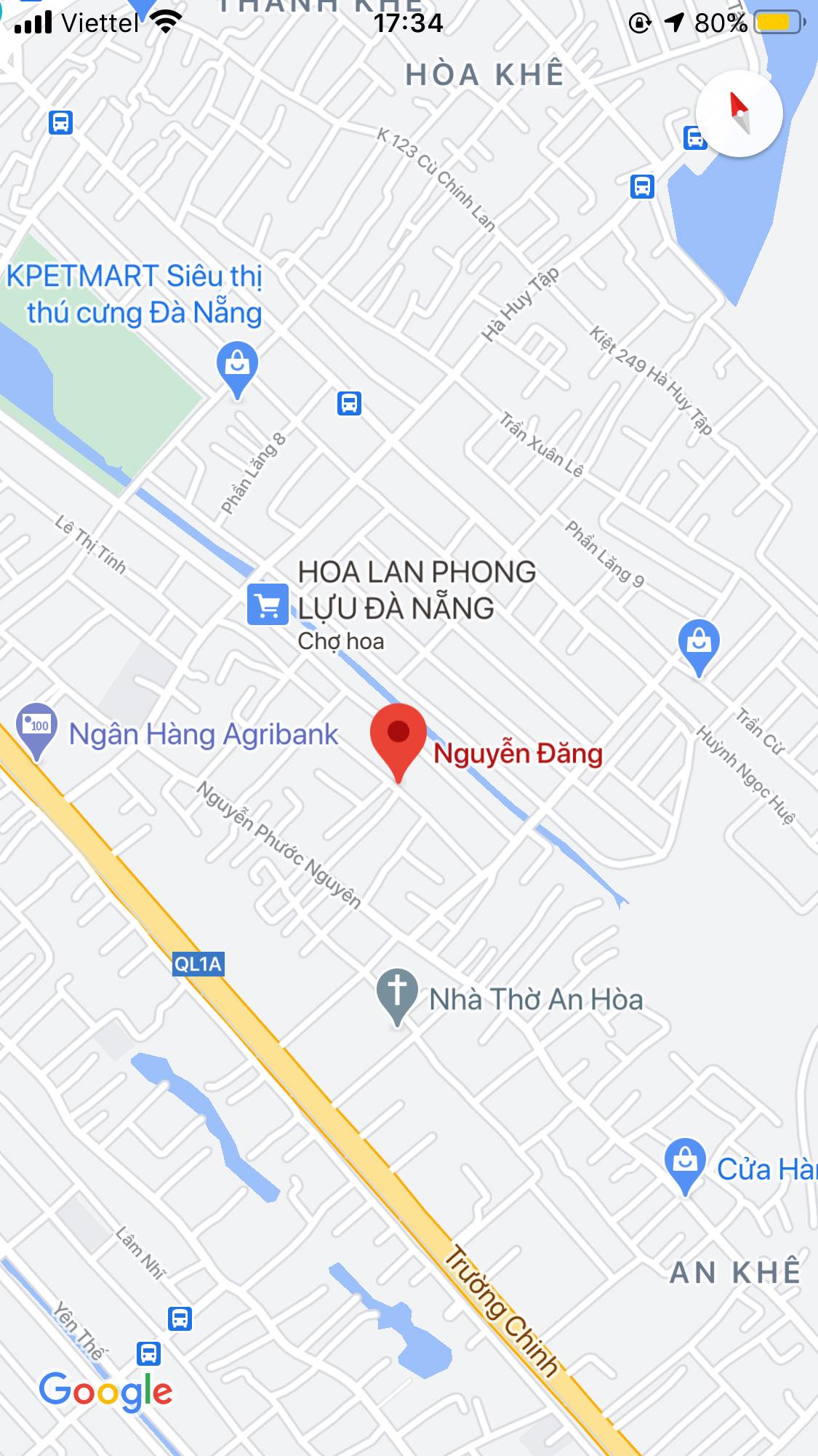 Bán đất đường Nguyễn Đăng, Phường Hòa Khê, Quận Thanh Khê. DT: 80 m2. Giá: 3,35 tỷ