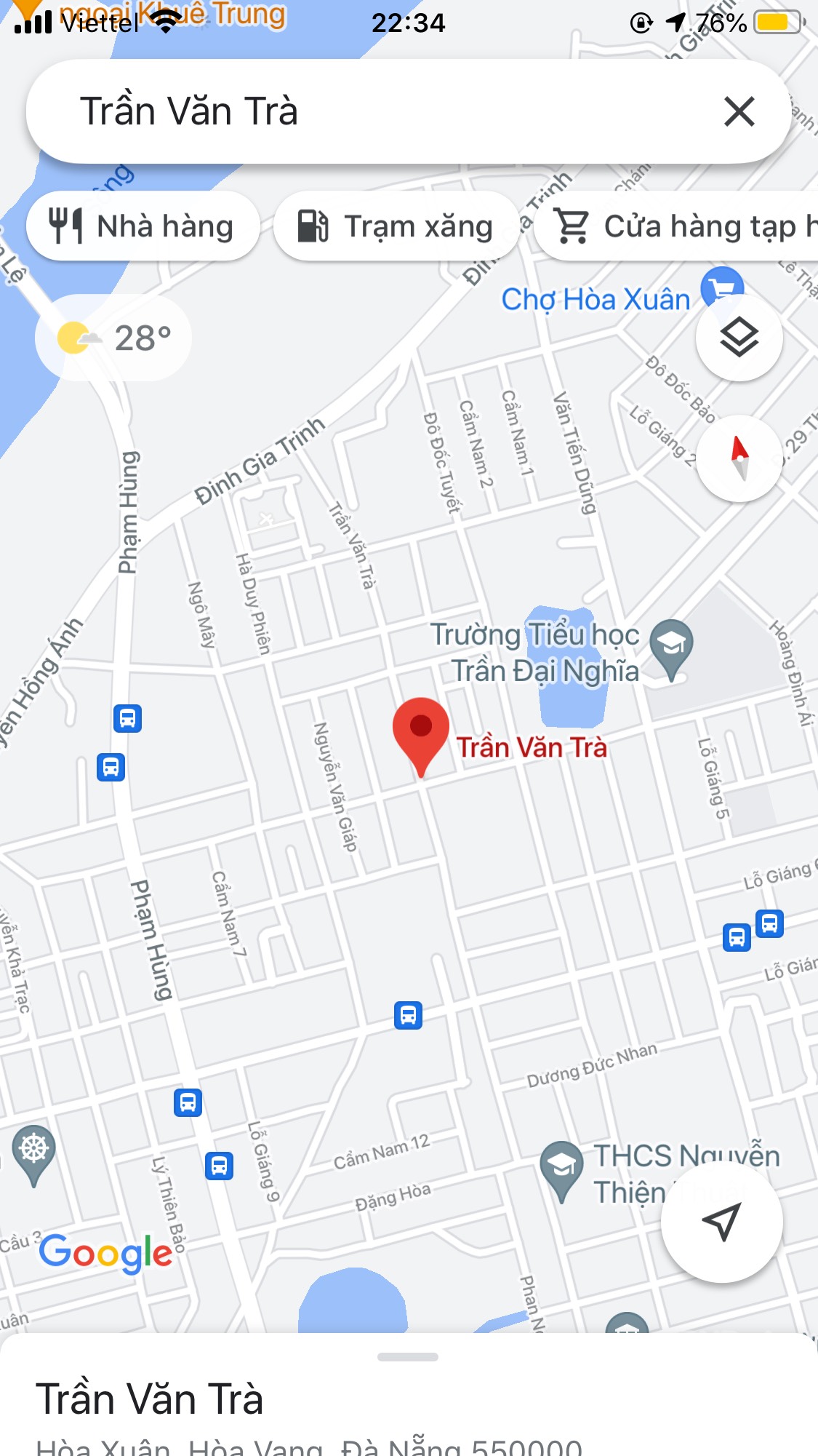 Bán đất đường Trần Văn Trà, Phường Hòa Châu, Quận Hòa Vang. DT: 247 m2. Giá: 9 tỷ
