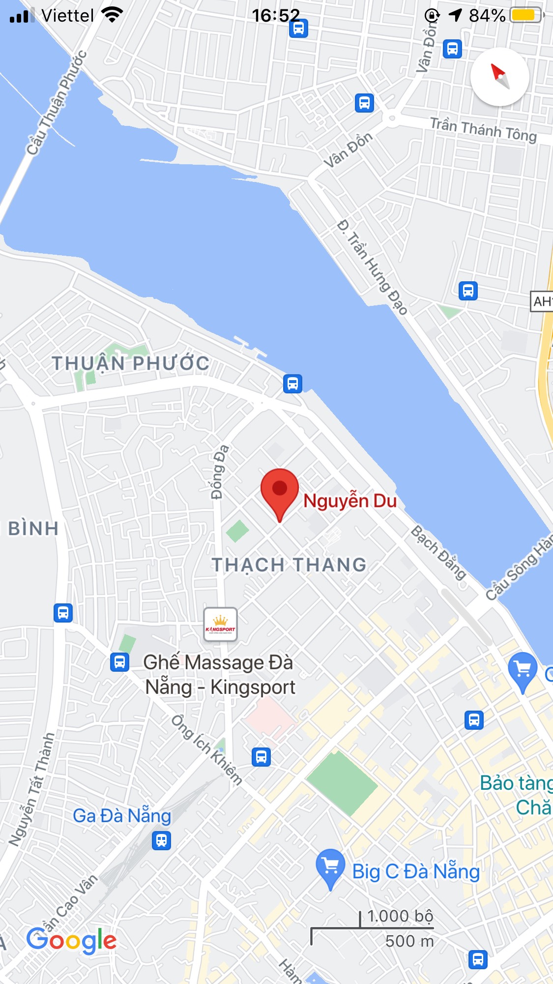 Bán nhà riêng đường Nguyễn Du, Phường Thạch Thang, Quận Hải Châu. DT: 44,5 m2. Giá: 3,15 tỷ