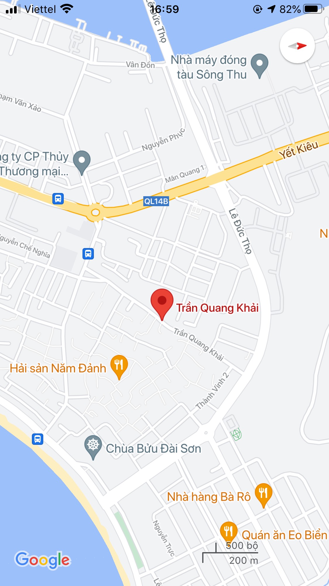 Bán nhà riêng đường Trần Quang Khải, Phường Thọ Quang, Quận Sơn Trà. DT: 180 m2. Giá: 3,96 tỷ