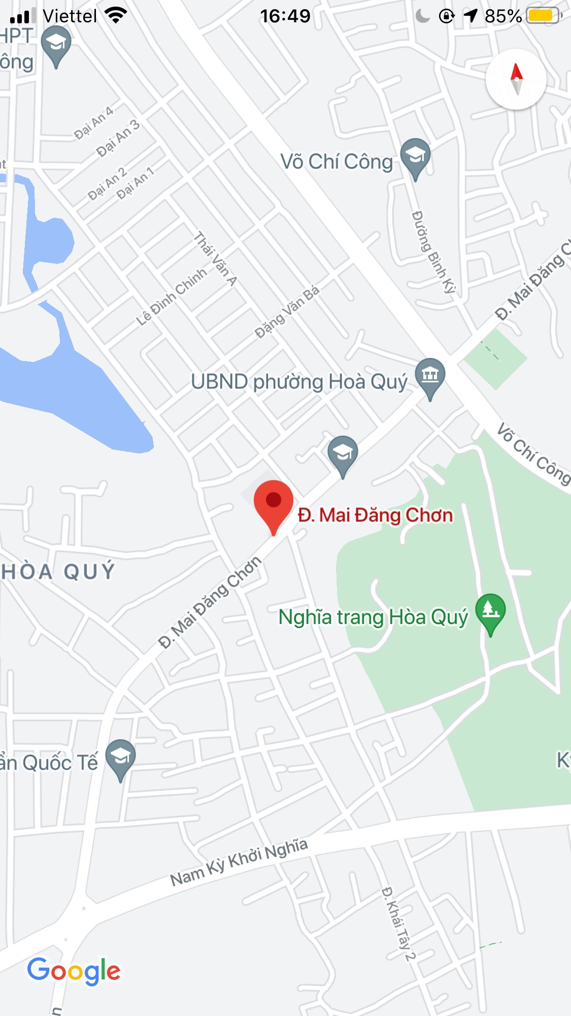Bán đất đường Mai Đăng Chơn, Phường Hòa Quý, Quận Ngũ Hành Sơn. DT: 167,6 m2. Giá: 1.7 tỷ
