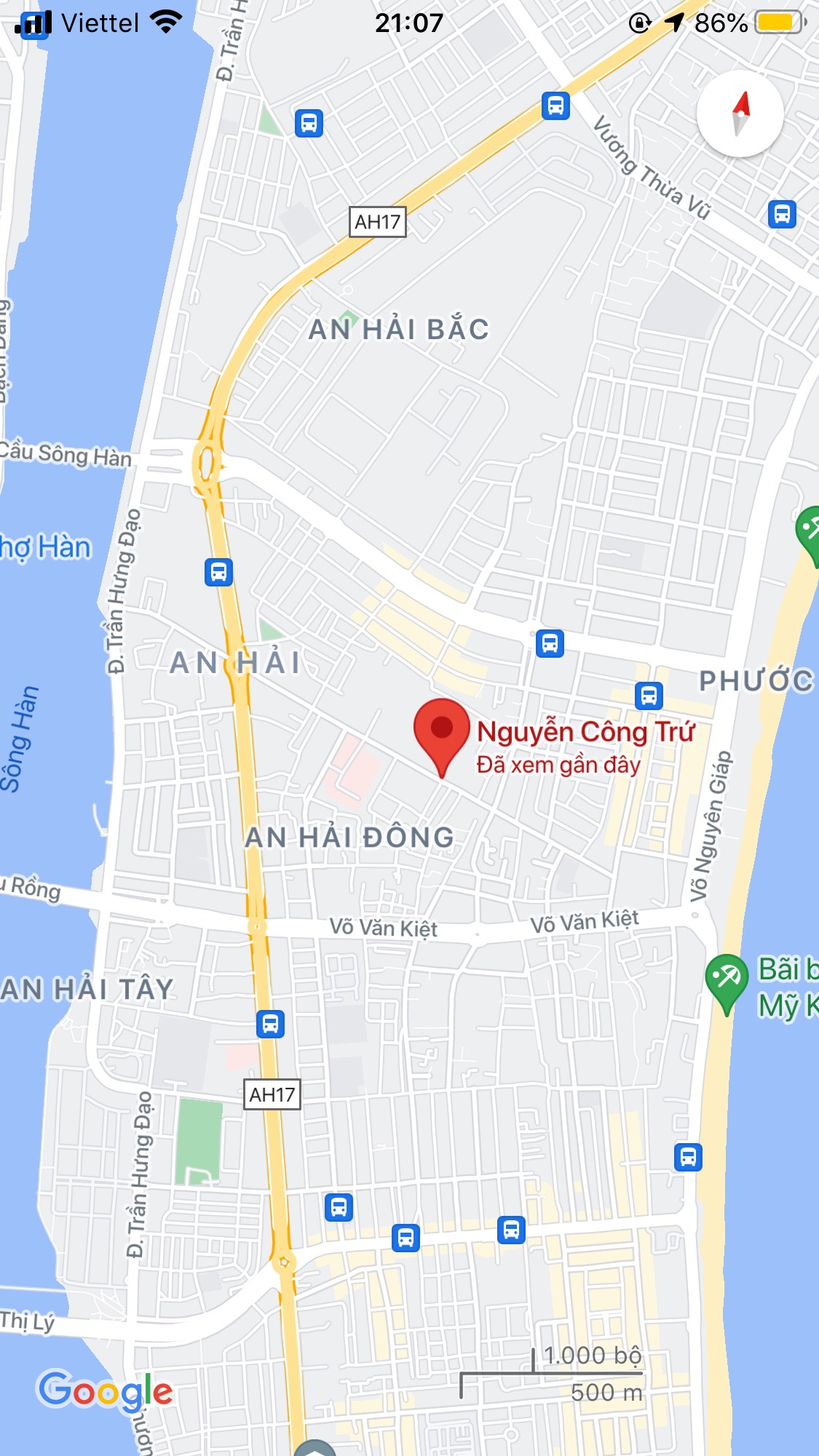 Bán nhà mặt tiền đường Nguyễn Công Trứ, Phường An Hải Bắc, Quận Sơn Trà. DT: 90 m2. Giá: 17 tỷ
