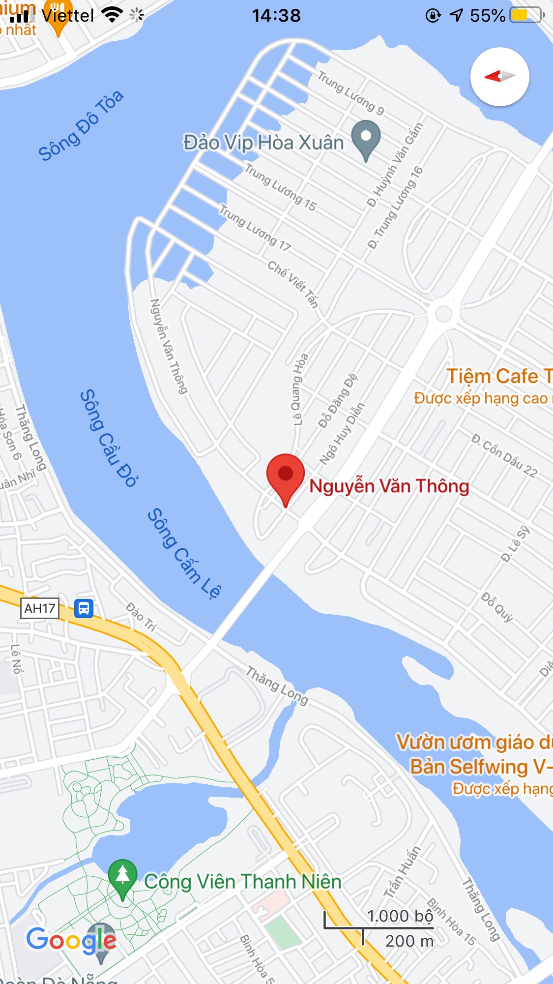 Bán đất mặt tiền đường Nguyễn Văn Thông, Cẩm Lệ. DT: 100m2 giá 4,5 tỷ