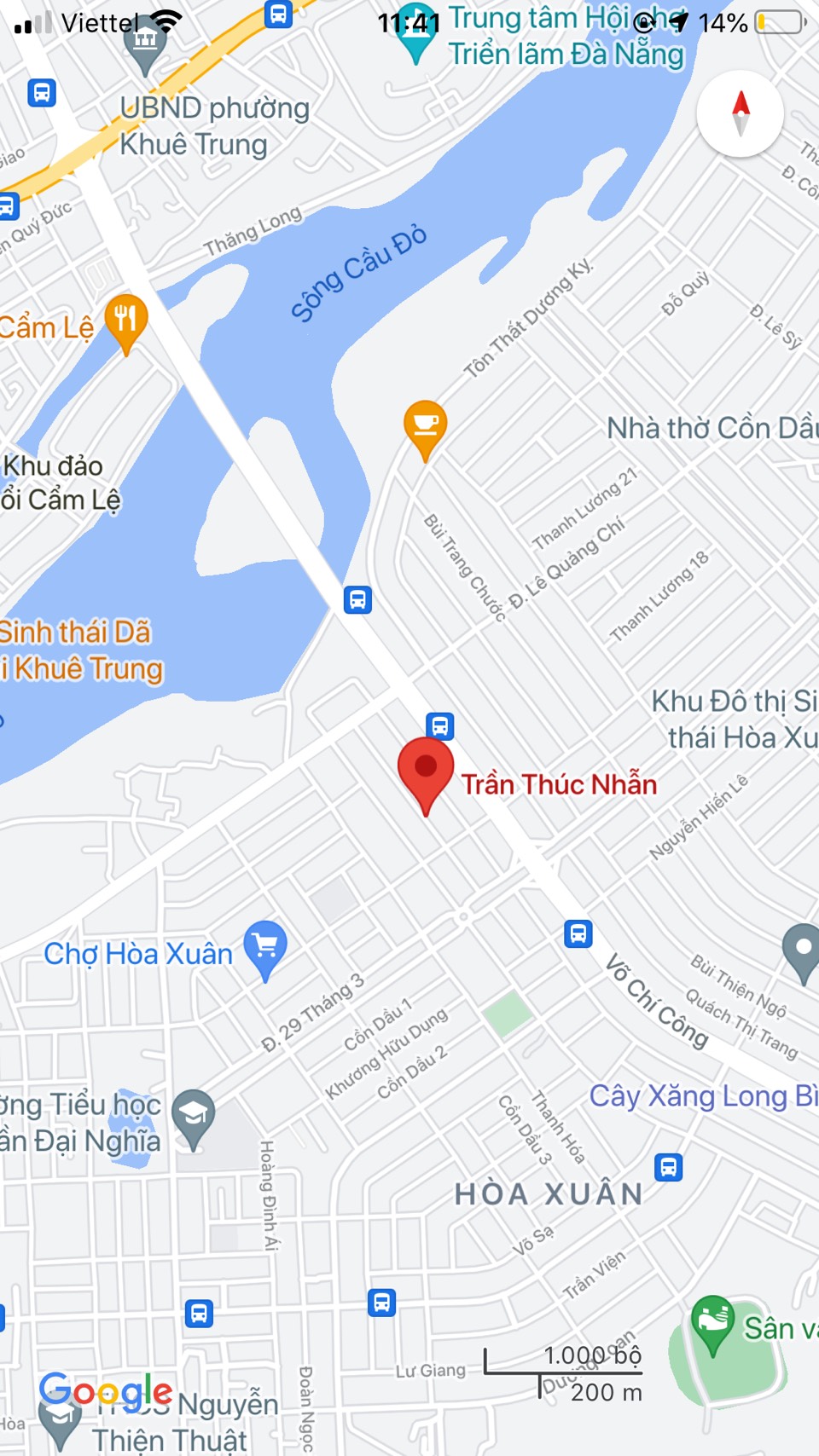 Bán nhà mặt tiền đường Trần Thúc Nhẫn, Quận Cẩm Lệ. DT: 94m2 giá 4,8 tỷ