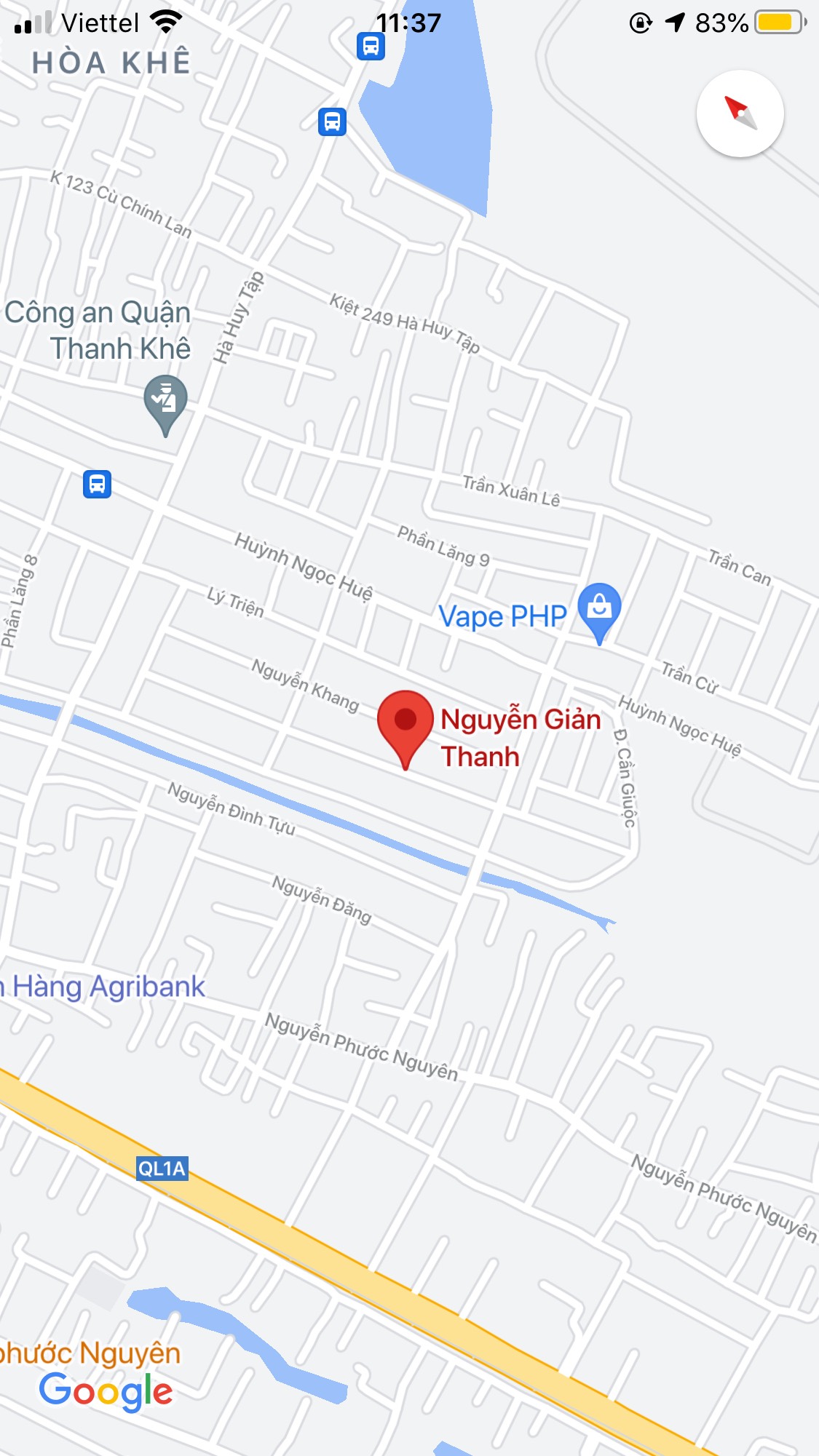 Bán nhà mặt phố đường Nguyễn Giản Thanh, Quận Thanh Khê. DT: 90 m2, giá: 5,1 tỷ
