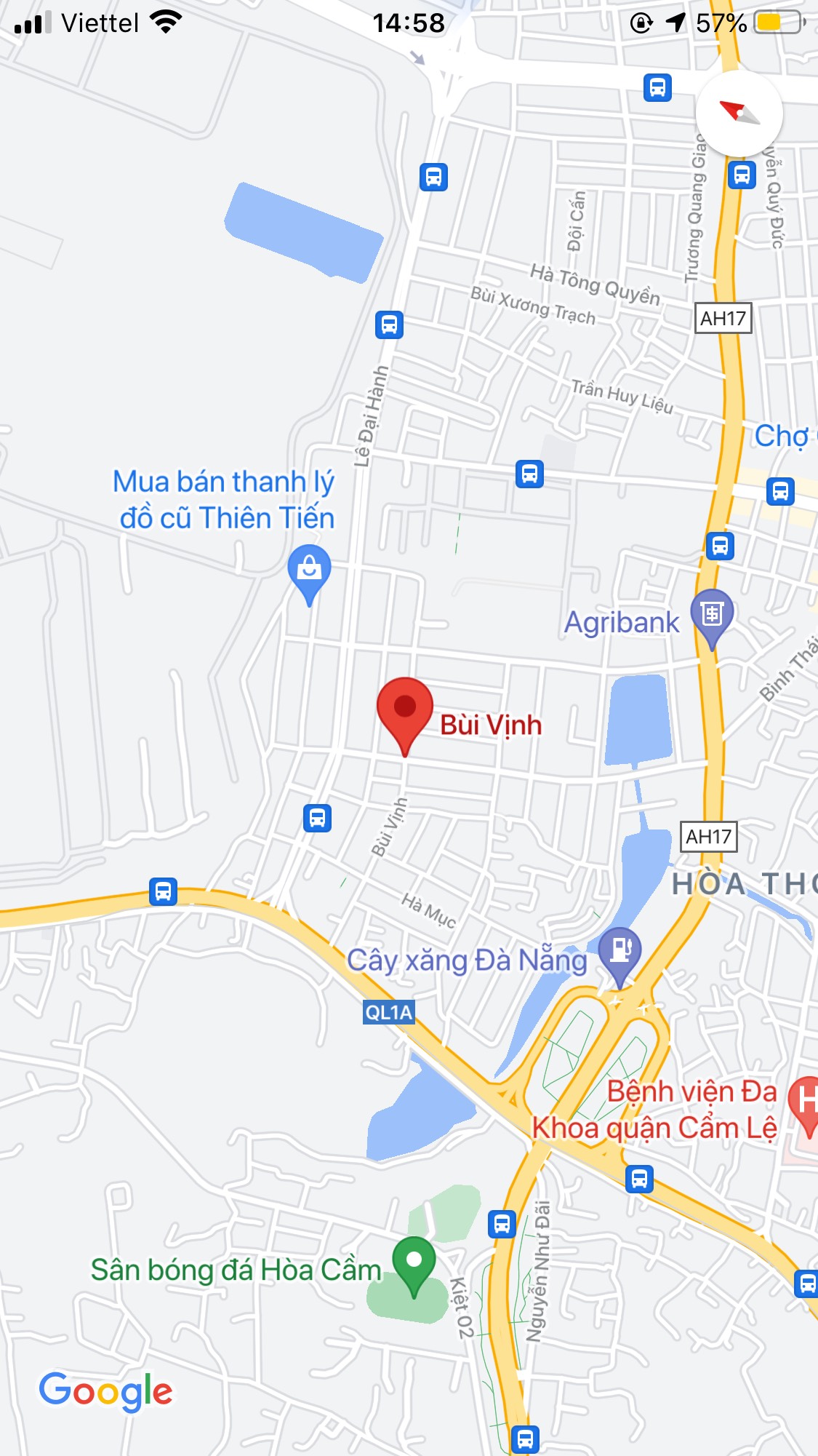 Bán nhà mặt tiền đường Bùi Vịnh, Phường Hòa Phát, Quận Cẩm Lệ. DT: 83m2 giá 3,95 tỷ