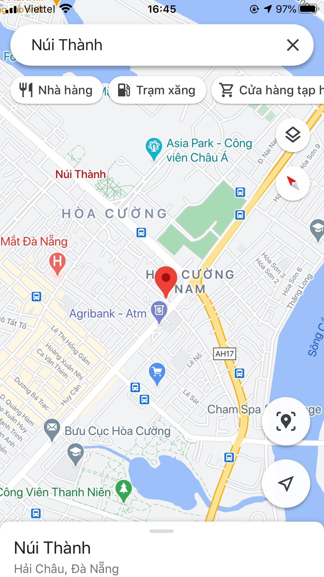 Bán nhà mặt tiền  đường Núi Thành, Quận Hải Châu. DT: 117 m2. Giá: 12,9 tỷ