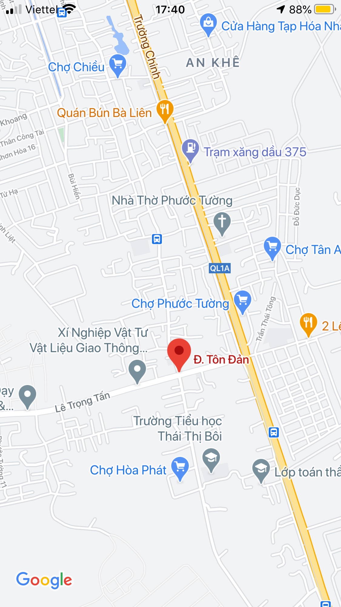 Bán đất kiệt Tôn Đản, Phường Hòa An, Quận Cẩm Lệ. DT: 50 m2. Giá: 1,45 tỷ