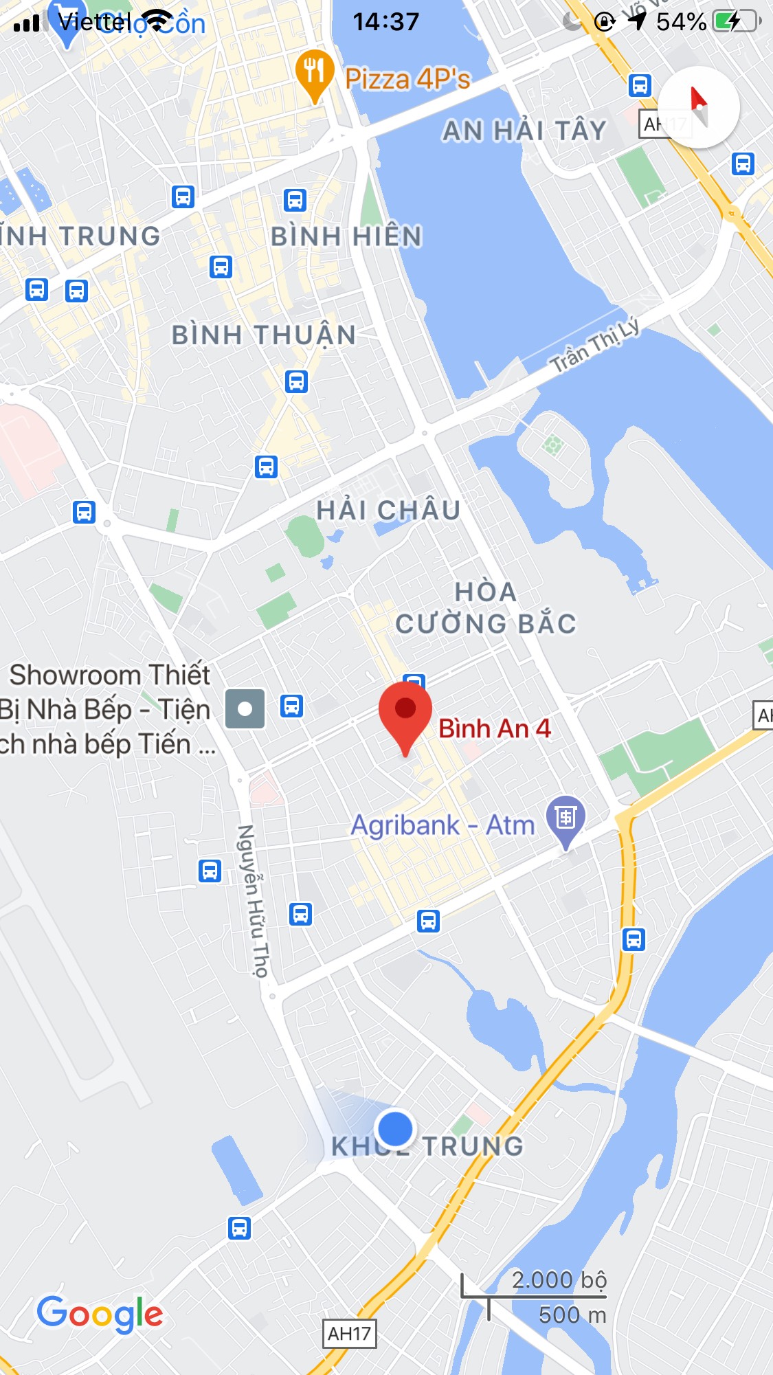 Bán nhà mặt tiền đường Bình An 4, Phường Hòa Cường Bắc, Quận Hải Châu. DT: 76,5 m2. Giá: 5,2 tỷ