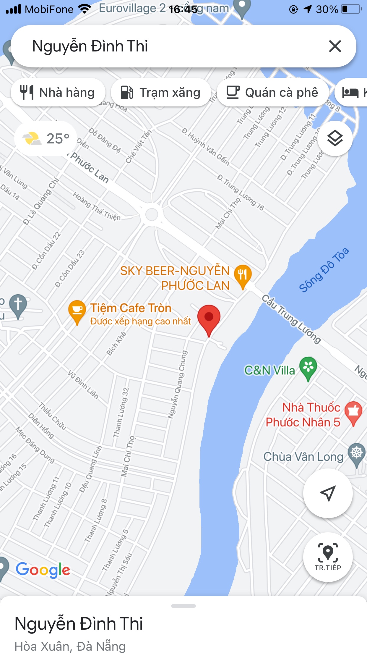 Bán đất đường Nguyễn Đình Thi, Hòa Xuân, Cẩm Lệ. DT: 300 m2. Giá: 12 tỷ