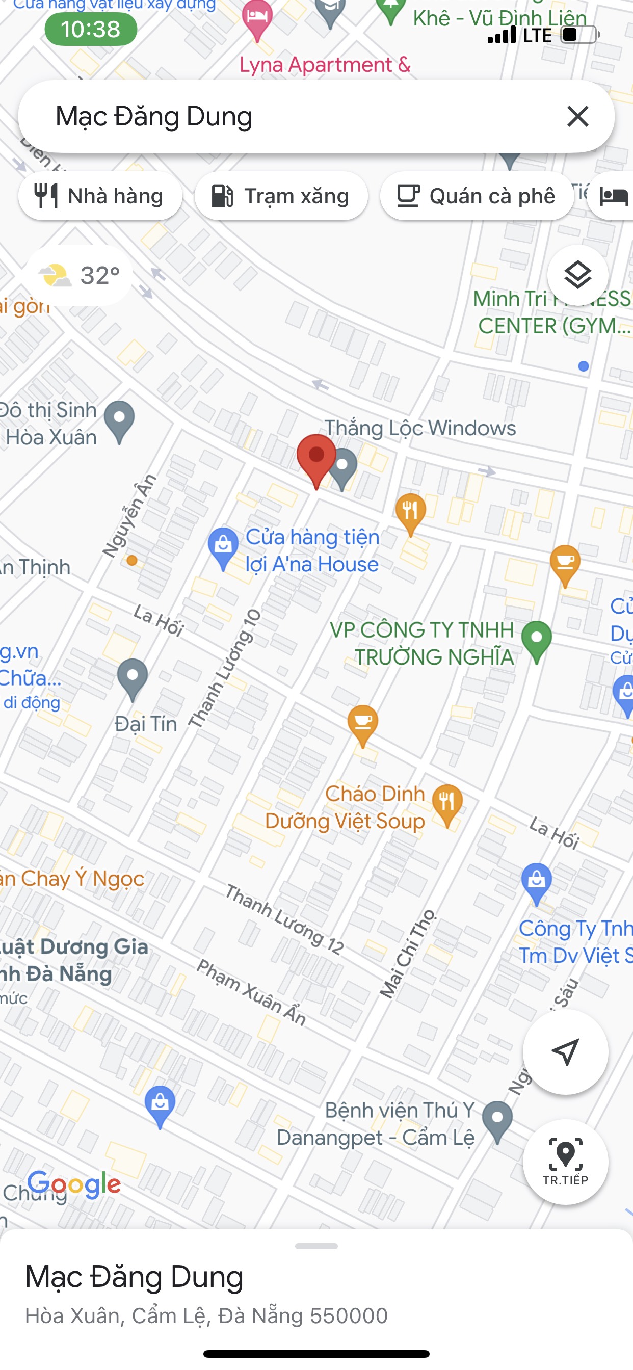Bán đất đường Mạc Đăng Dung, Phường Hòa Xuân, Quận Cẩm Lệ . DT: 240 m2. Giá: 10,2 tỷ