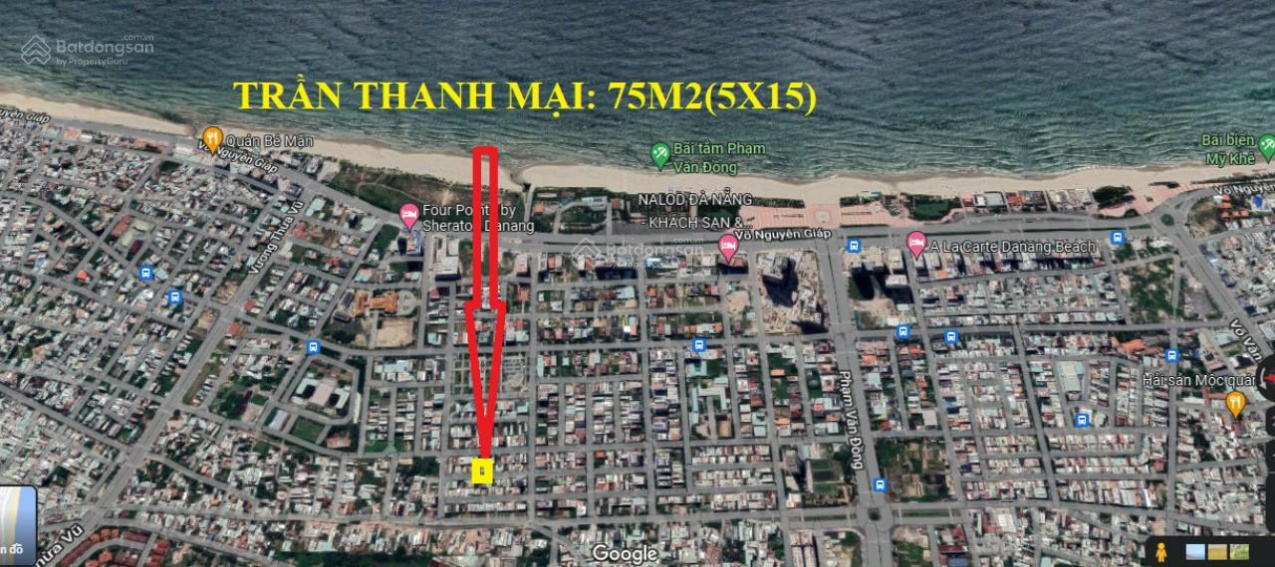 Bán lô đất biển MT đường Trần Thanh Mại, Sơn Trà, vị trí đẹp gần Bãi Tắm Phạm Văn Đồng