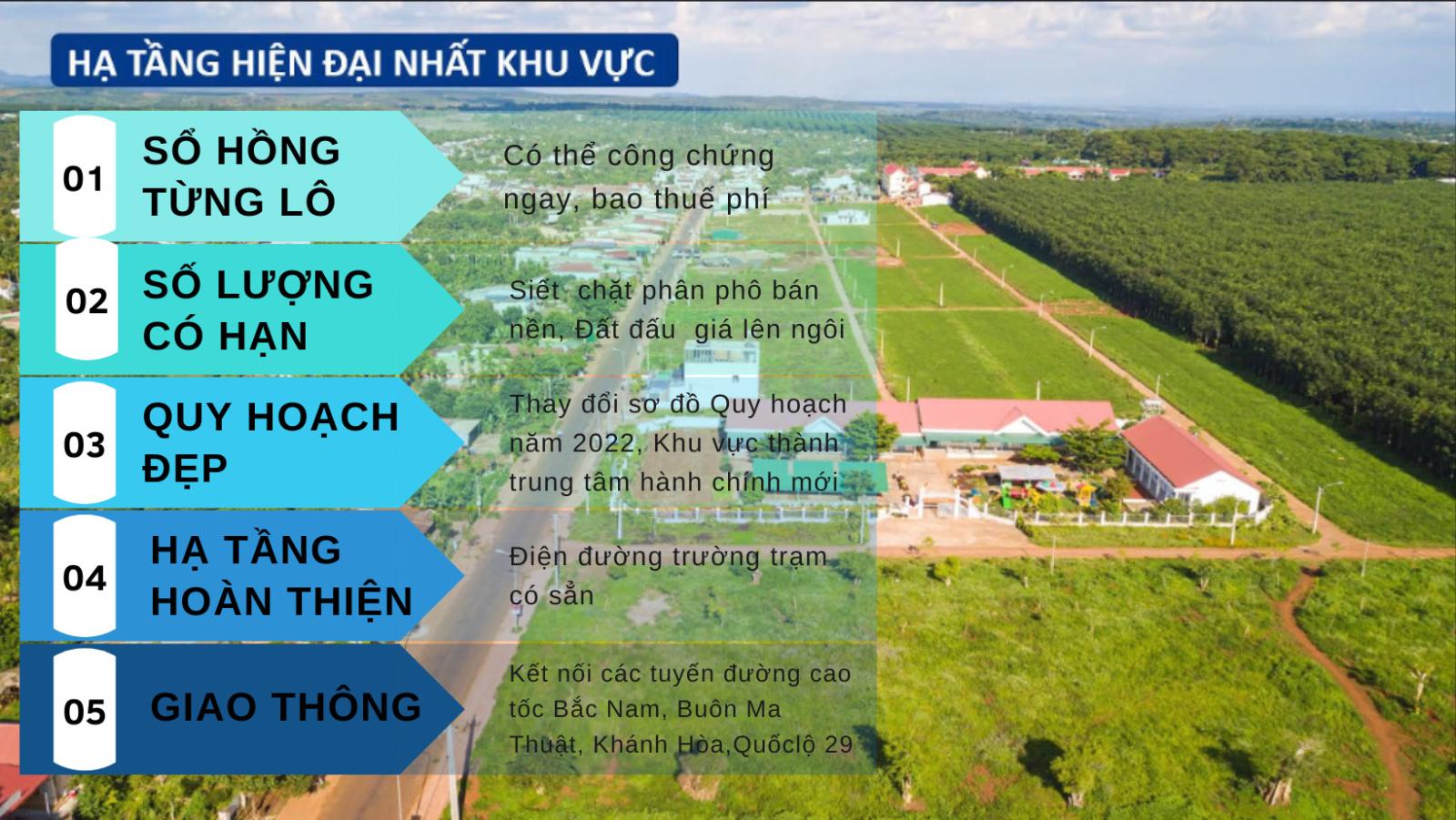 Pháp lý chuẩn chỉnh sổ đỏ từng nền - Đất nền trung tâm hành chính huyện Krông Năng, Đắk Lắk 