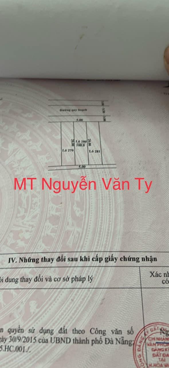 Chính chủ gửi bán lô đất mặt tiền đường Nguyễn Văn Tỵ - Nam Cẩm Lệ