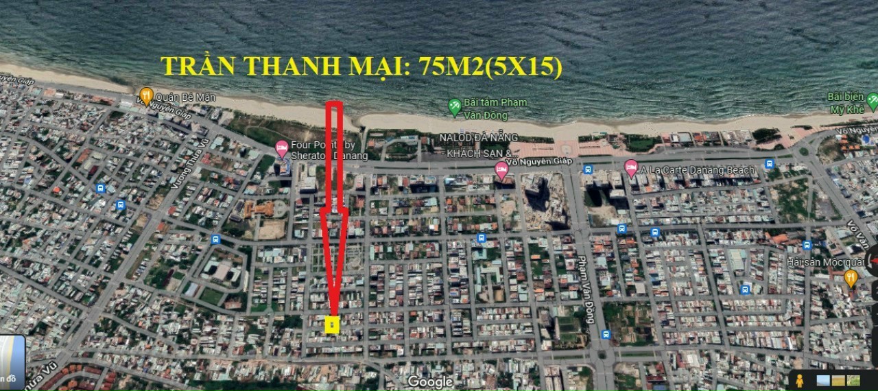 Lô Duy nhất đường TRẦN THANH MẠI trung tâm Sơn Trà, hướng Đông, gần biển Phạm Văn Đồng