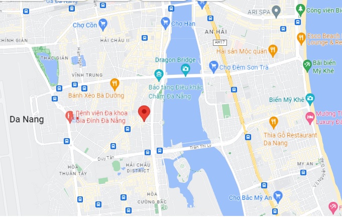 Nhà Hải Châu đường 4m có lề ngay Cầu Rồng, 42m2, 4 tầng đúc, 3.x tỷ