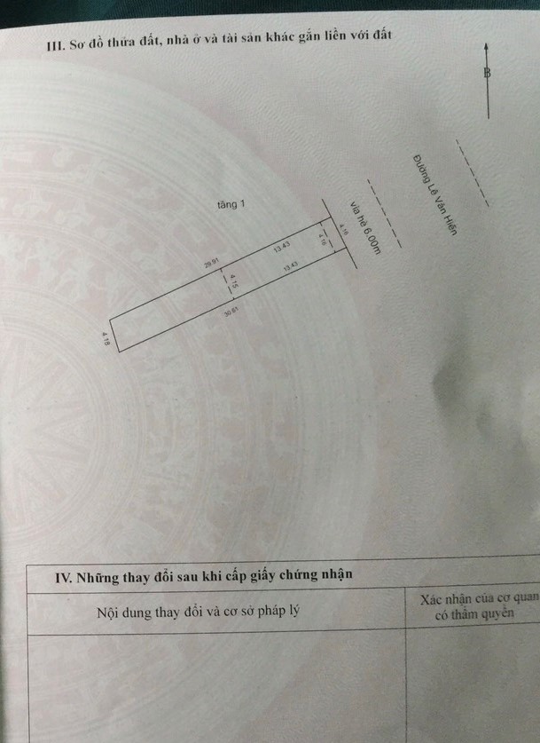 Bán nhà mặt tiền Đường Lê Văn Hiến, Ngũ Hành Sơn, Đà Nẵng diện tích 126m2  giá 9 Tỷ