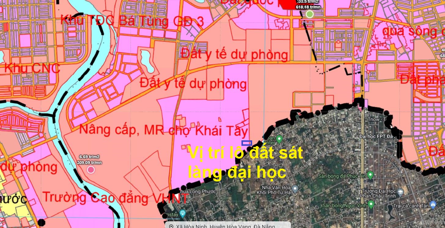 Bán đất Hòa Quý sát làng đại học ngang 4,6m nở hậu đường ô tô thông Mai Đăng Chơn và Lưu Quang Vũ giá 950tr