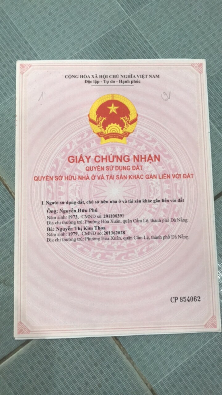 Bán đất đường 7,5m Nguyễn Xuân Nhĩ, Q. Hải Châu, 95m2 giá 5.2 tỷ TL 0935.218.739