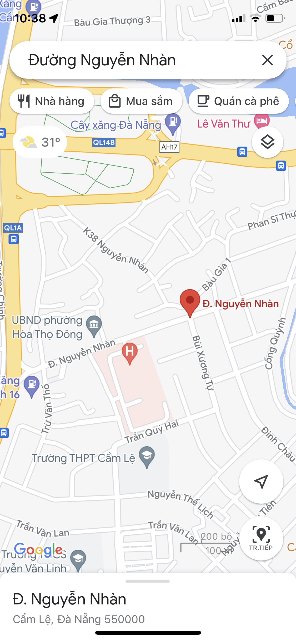Bán đất mặt tiền tại Đường Nguyễn Nhàn, Phường Hòa Thọ Tây, Cẩm Lệ, Đà Nẵng diện tích 130m2  giá 5.8 Tỷ