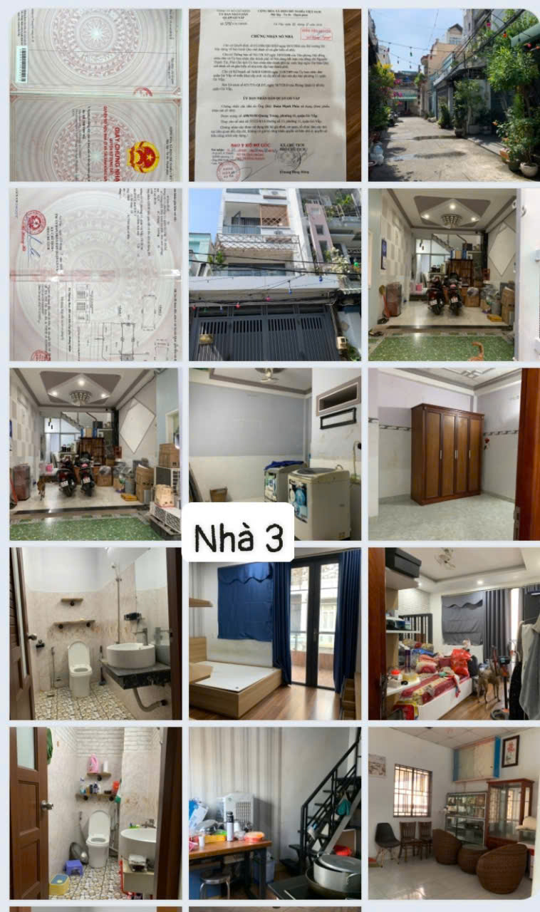 BÁN NHÀ F12 GÒ VẤP, DT 58M (1 TRỆT 1 LẦU SÂN THƯỢNG), SỔ HỒNG RIÊNG. 6,5 tỷ TL LH:0901754355