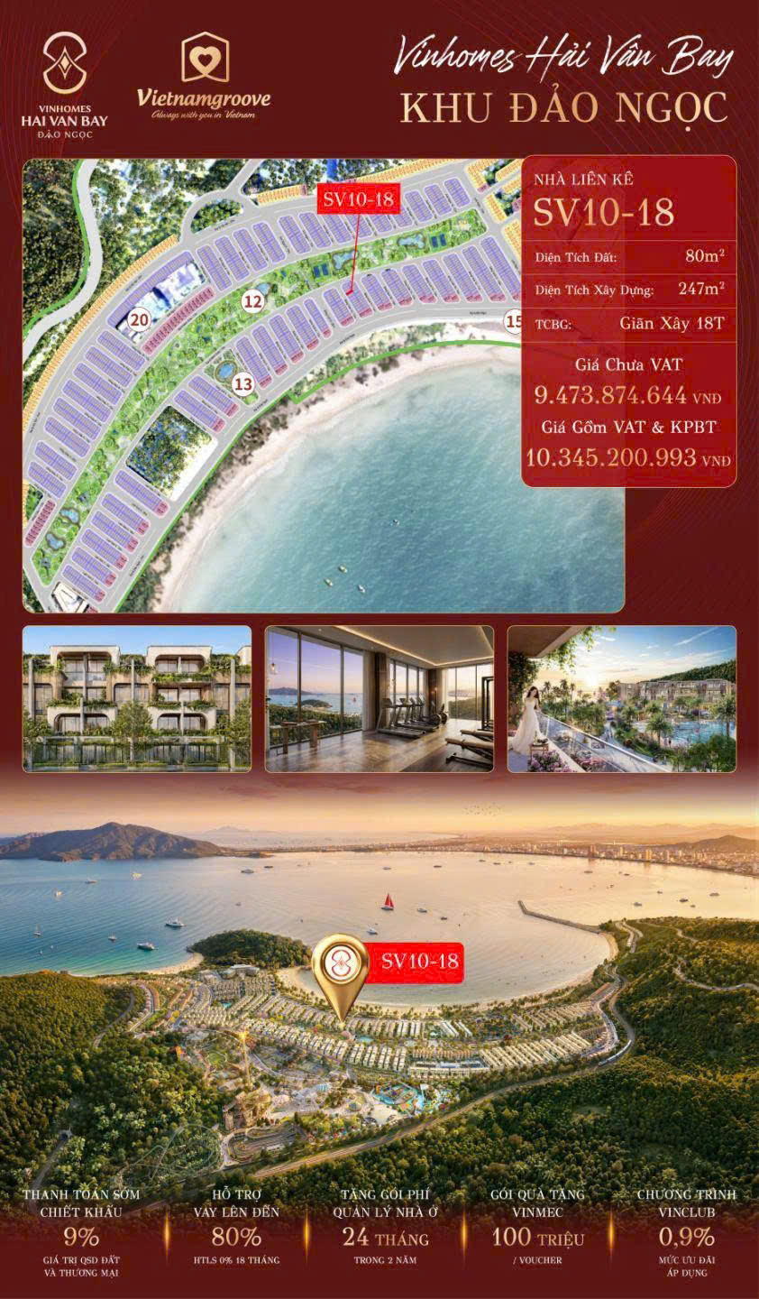 Trực tiếp CĐT LK mặt biển Làng Vân giá từ 7 tỷ sở hữu lâu dài vốn chỉ từ 1,8 tỷ, HTLS 0% 5 năm